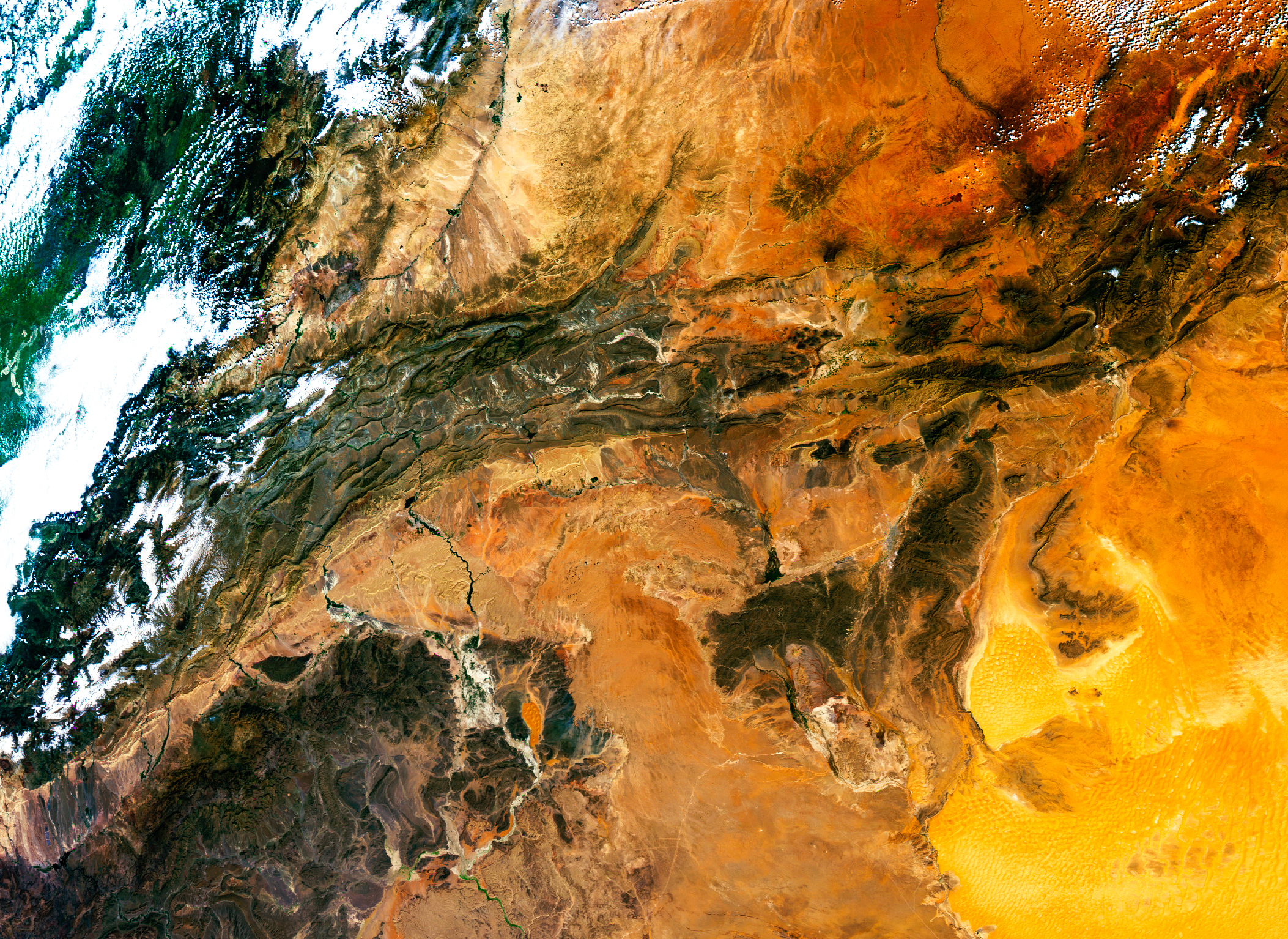 visualised satellite sensor data